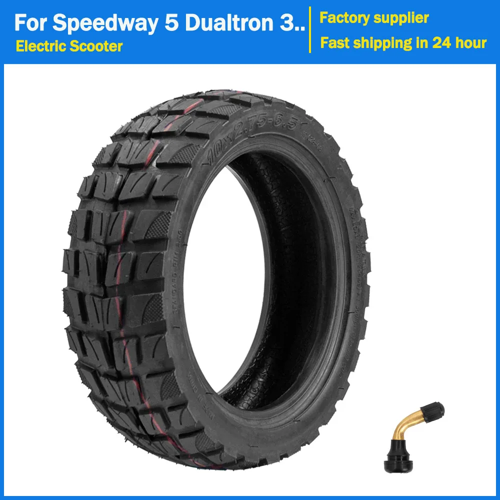 10x2.75-6.5 Tubeless Tire with Valves 10 Inch Vacuum Tires for Speedway 5 Dualtron 3 Hover-1 Alpha Hiboy Titan Electric Scooter