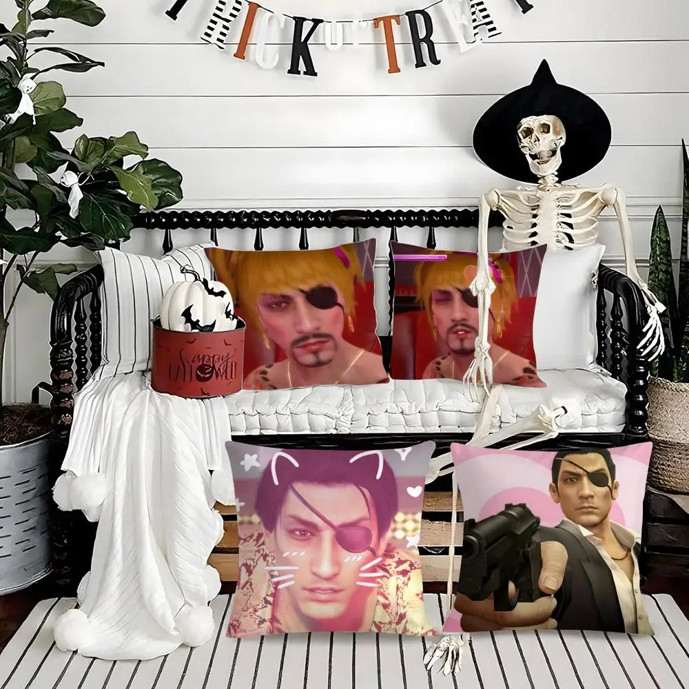 جورو ماجيما ياكوزا ميمي كيس وسادة حريري قصير قطيفة مع سحاب غير مرئي غطاء وسادة أريكة مقاوم للغبار لديكور المنزل #3