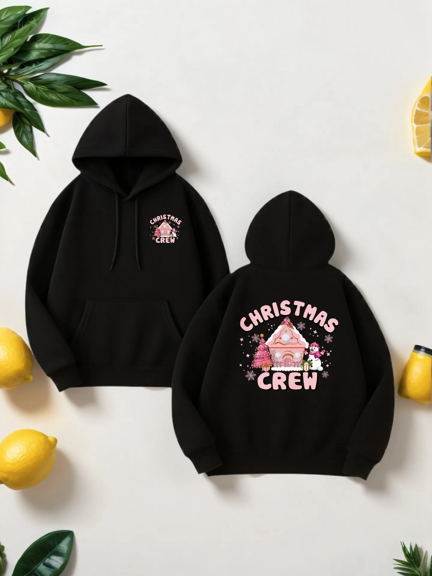 

Мужская толстовка с рисунком, Рождественский тематический принт, Повседневный стиль, Флисовая подкладка, Для мужчин, Для зимней повседневной носки