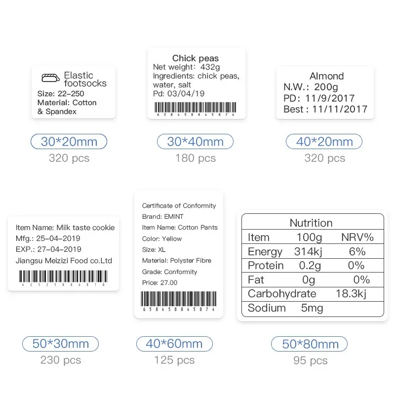 Imagem -06 - Niimbot-etiqueta de Impressão Etiqueta para B21 b1 B203 B3s Barcode Maker Mini Papel Térmico Negócio Acessível Uso Supermark Oficial