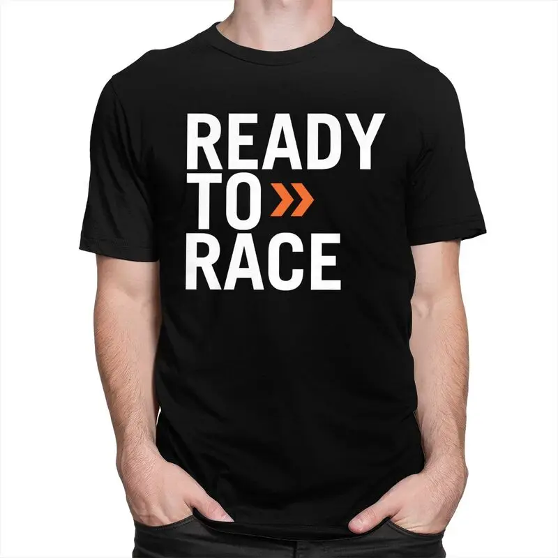 Custom Ready To Race T Shirts for Men Cotton Tee Enduro Motocross Tshirts Short Sleeved Graphic T-shirt Merch