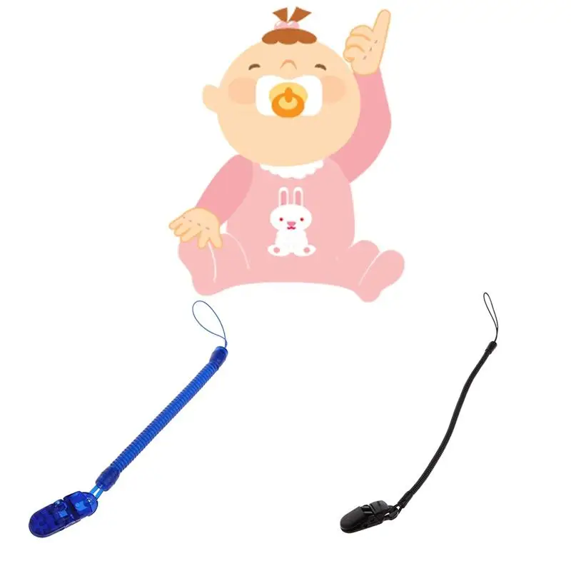 Retractable Soother Holder New Baby Pacifier Clip Pacifier Chain Spring