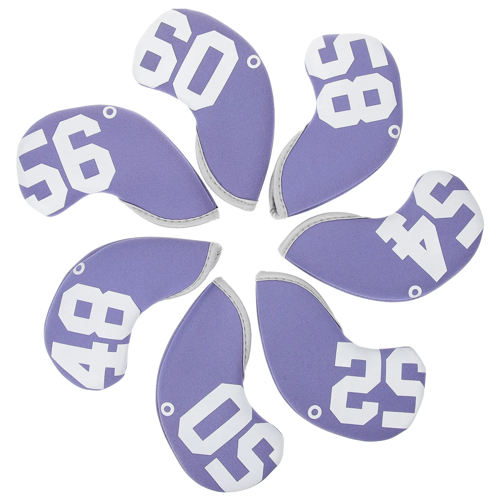 

7pcs Golf Covers Putter Cover Portable Lightweight Iron Head Covers Number Pattern Putter Cover For Golf Clubs