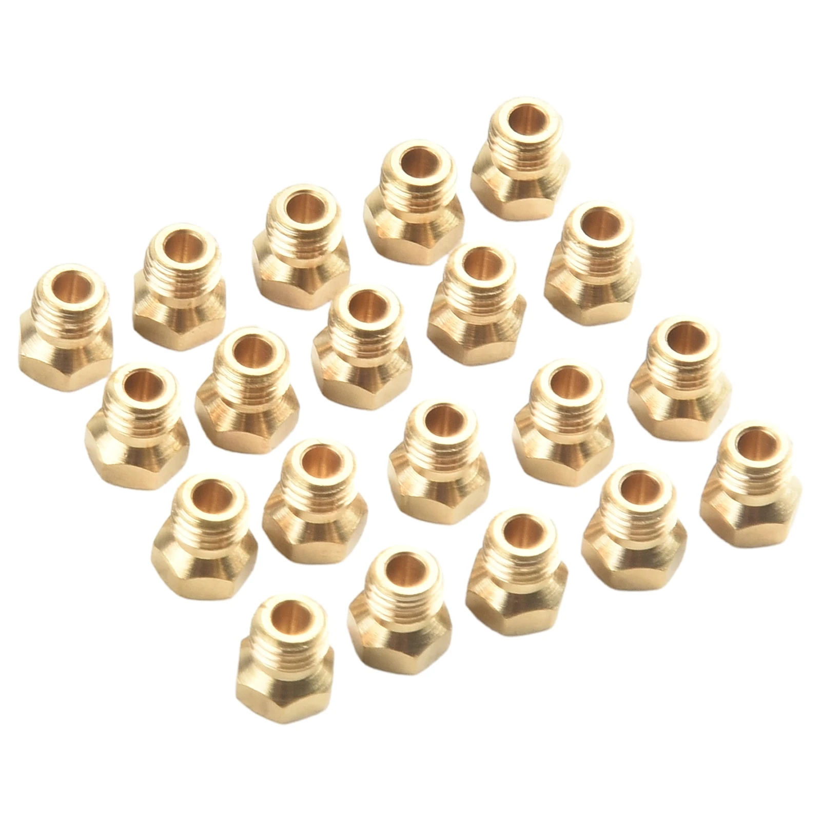 20Pcs Brass Gas Nozzle for Burner Orifice Replacement with 0.5mm Opening and M6 0.75mm Thread for Outdoor Cooking Grill Kits