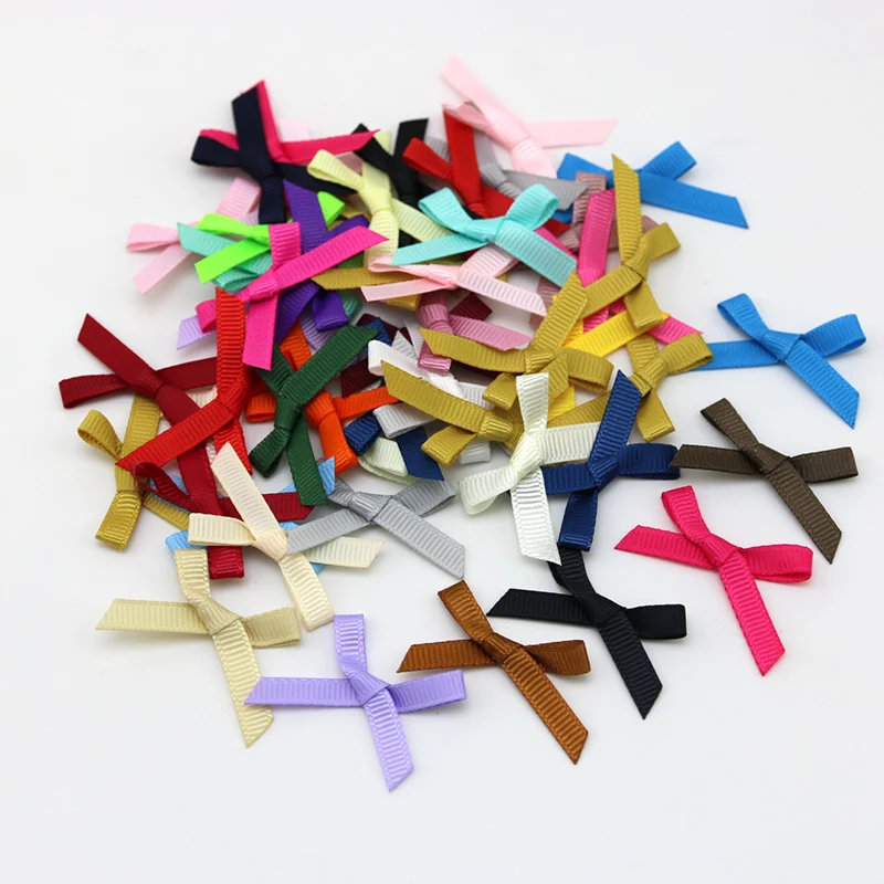 

（50pcs/pack）4x4cm Mixed Color Grosgrain Ribbon Bow Gift Box Hair Decorations Home Clothing Packaging Decoration Christmas Bows