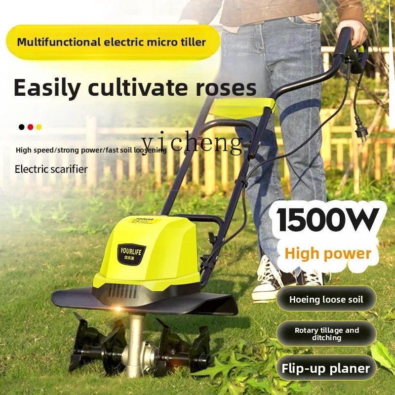 

ZK Electric Small Micro Cultivator Soil Loosening Tool for Flipping Soil Digging Land, Home Orchard Greenhouse Rotary Cultivator