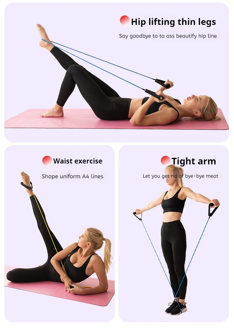 Resistance Exercise Bands With Handles For Strength Training_voghion.com
