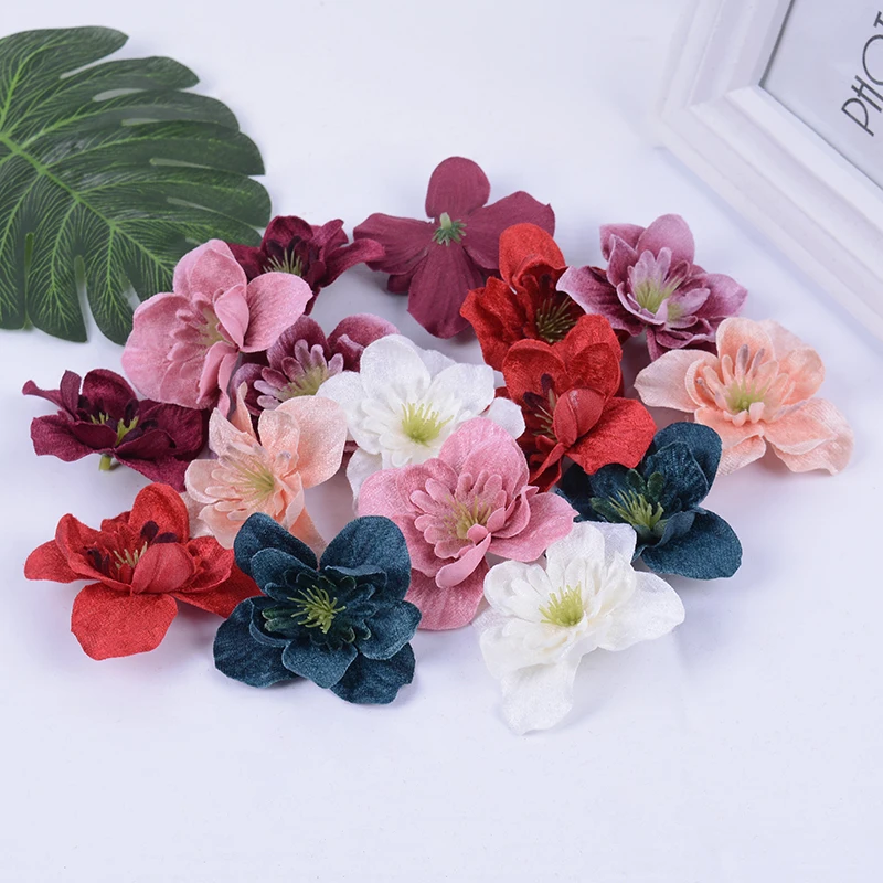 10Pcs 실크 인공 꽃 가짜 난초 꽃 머리 웨딩 파티 - Baby Nursery Decor Ideas 리뷰 및 가격