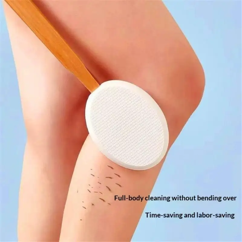 Multi Function Wooden Long Handle Back Applicator For Sunscreen Lotion Ointment Body Shower Brush Skin Care Accessory view 4