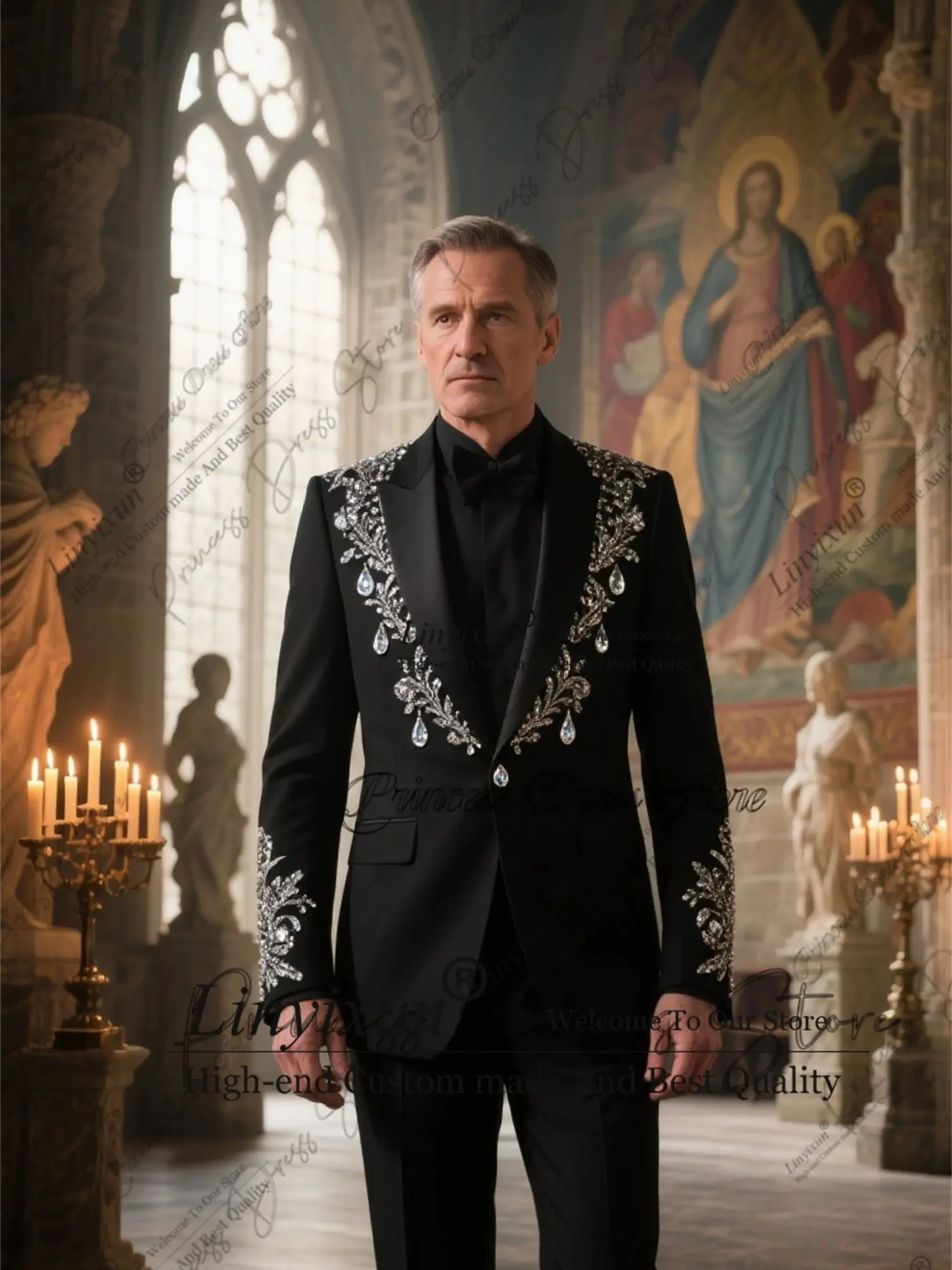 

Элегантные мужские костюмы с металлическими украшениями, свадебные пиджаки по индивидуальному заказу, комплекты из 2 предметов, облегающие элитные смокинги для жениха, ropa hombre