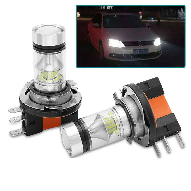 

2x H15 LED Headlight Bulbs 8000K 20SMD High Beam DRL Bulbs Kit For CAR DOWN LIGHT H1 H3 H4 H6 H8 H9 H11 H16 Aotu Lights Lamps