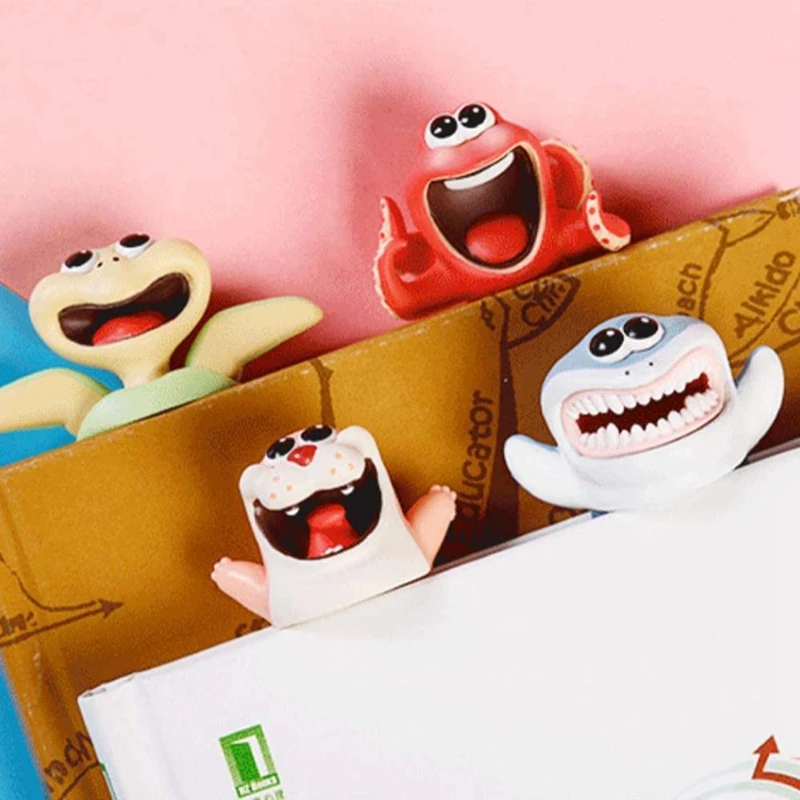 Marcadores de animais 3d estéreo dos desenhos animados adorável marcador novidade engraçado estudante papelaria presente marcador para crianças