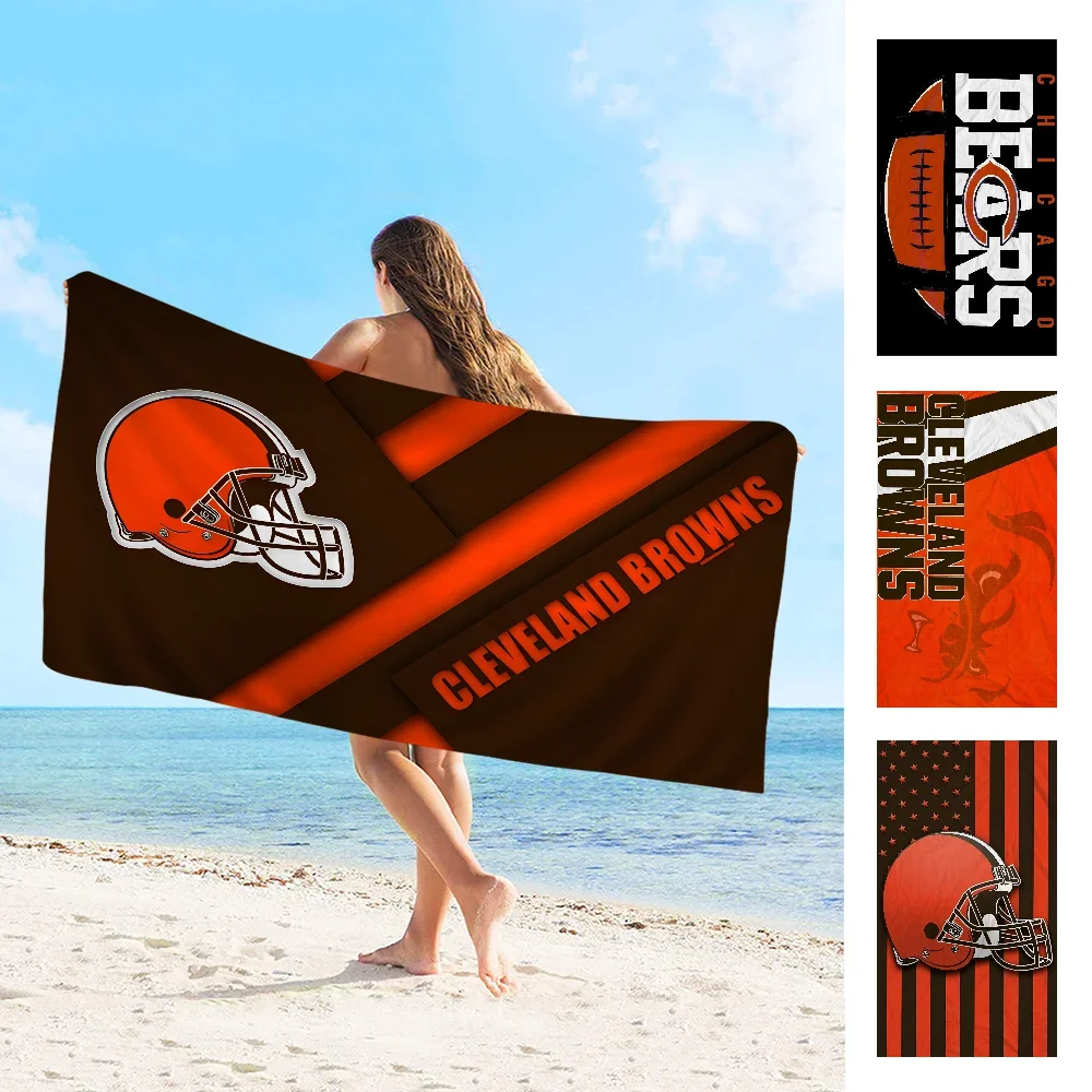 

levelandS BrownS Microfiber Printed Beach Towel Mountain Climbing Yoga Beach Swimming Running Absorbent Soft Towel