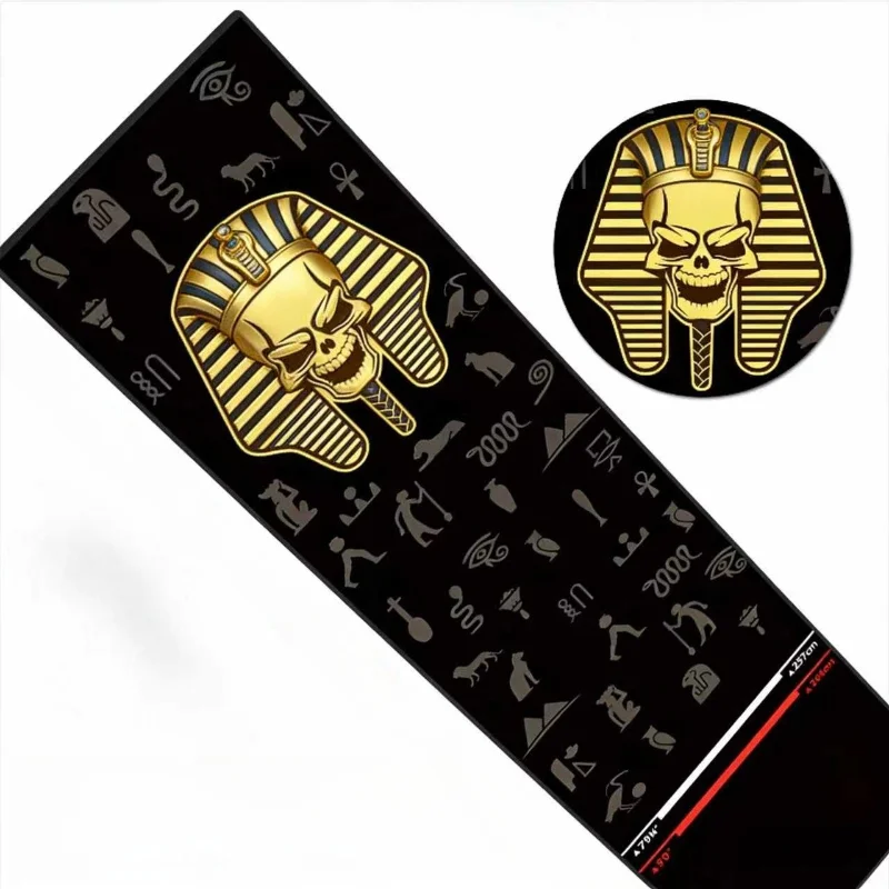 VIKAMA Egyptian Pharaoh Skull Dart Mat Hieroglyph Print Non Slip Throw Line Mat for Professional Darts Game Room Decor view 5