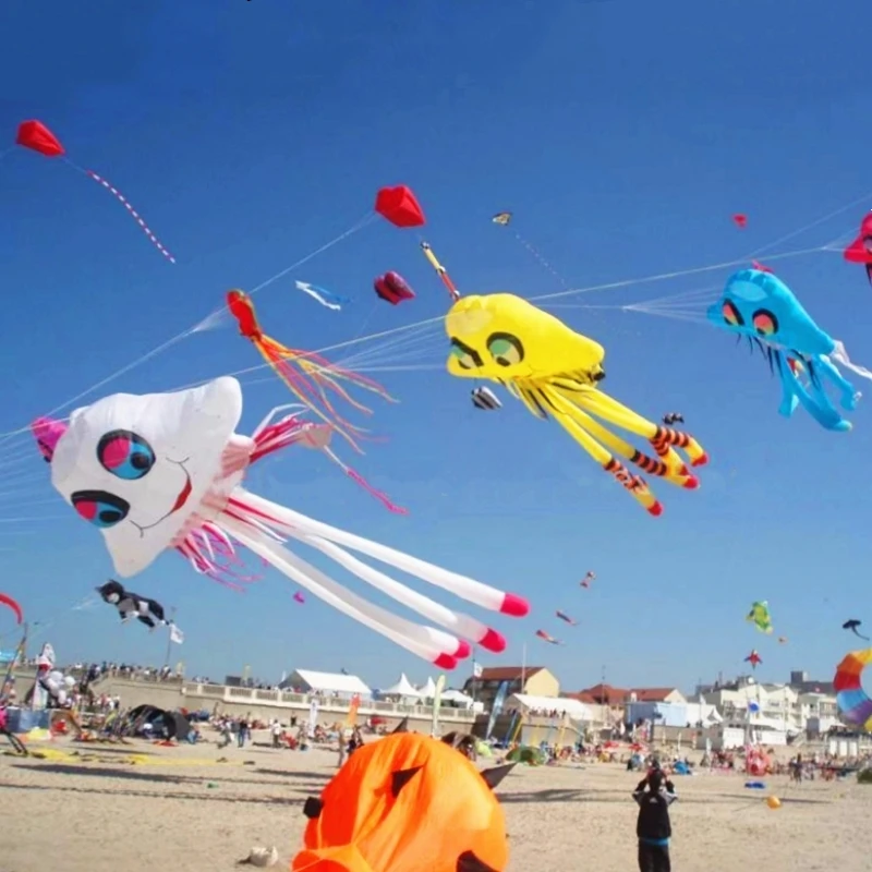 

Large jellyfish kite flying outdoor toys adults kite reel cerf volant soft kite pendant show inflatable kites parachute flying