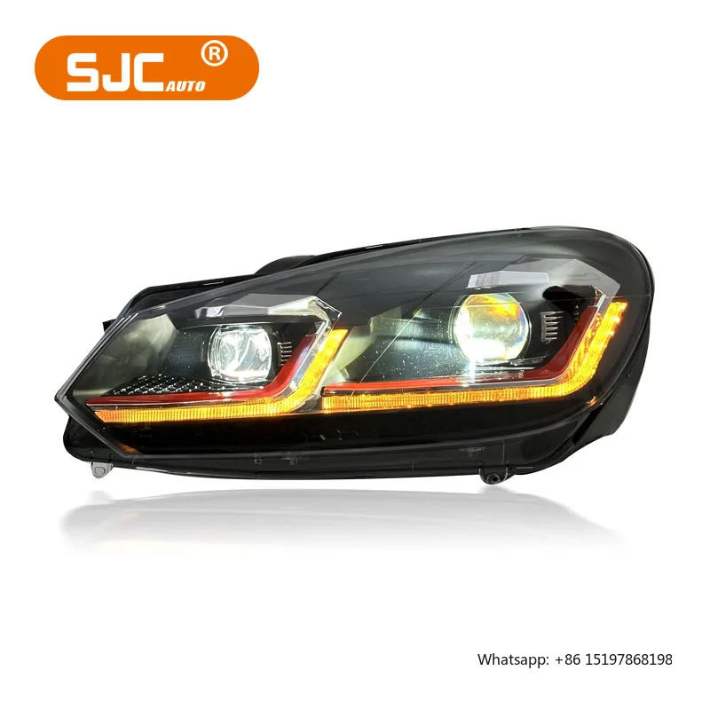 

SJC Auto Car Lighting LED Head Lights for Volkswagen Golf 6 Mk6 09-16 Headlights LED Front Lights Car Accessories Plug and Play