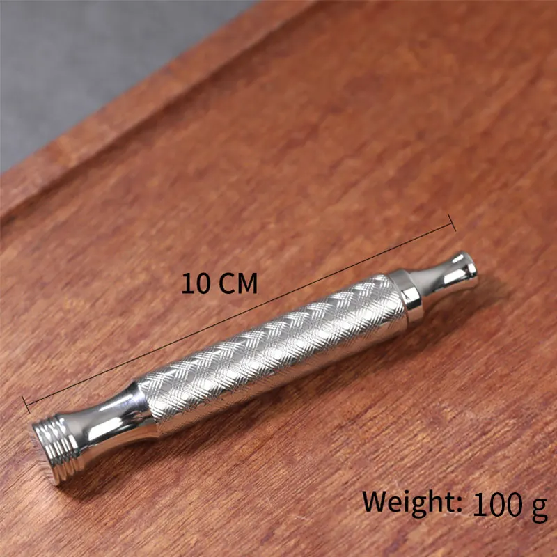 CNC 316 L Stainless Steel Double Edge Safety Razor Handle Men's Manual Shaving Accessories Only Handle（Without Head）