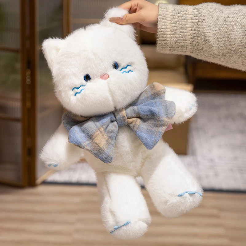 Peluche pour chat avec nœud papillon, 30/42/60cm