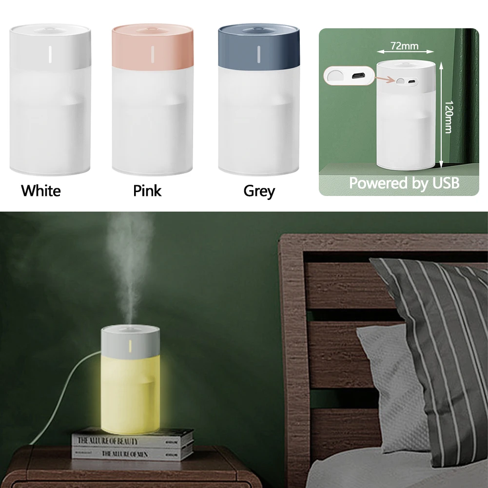 

260ML USB Ultrasonic Air Humidifier LED Lamp Mini Essential Oil Diffuser Car Purifier Aroma Anion Mist Maker With Romantic Light