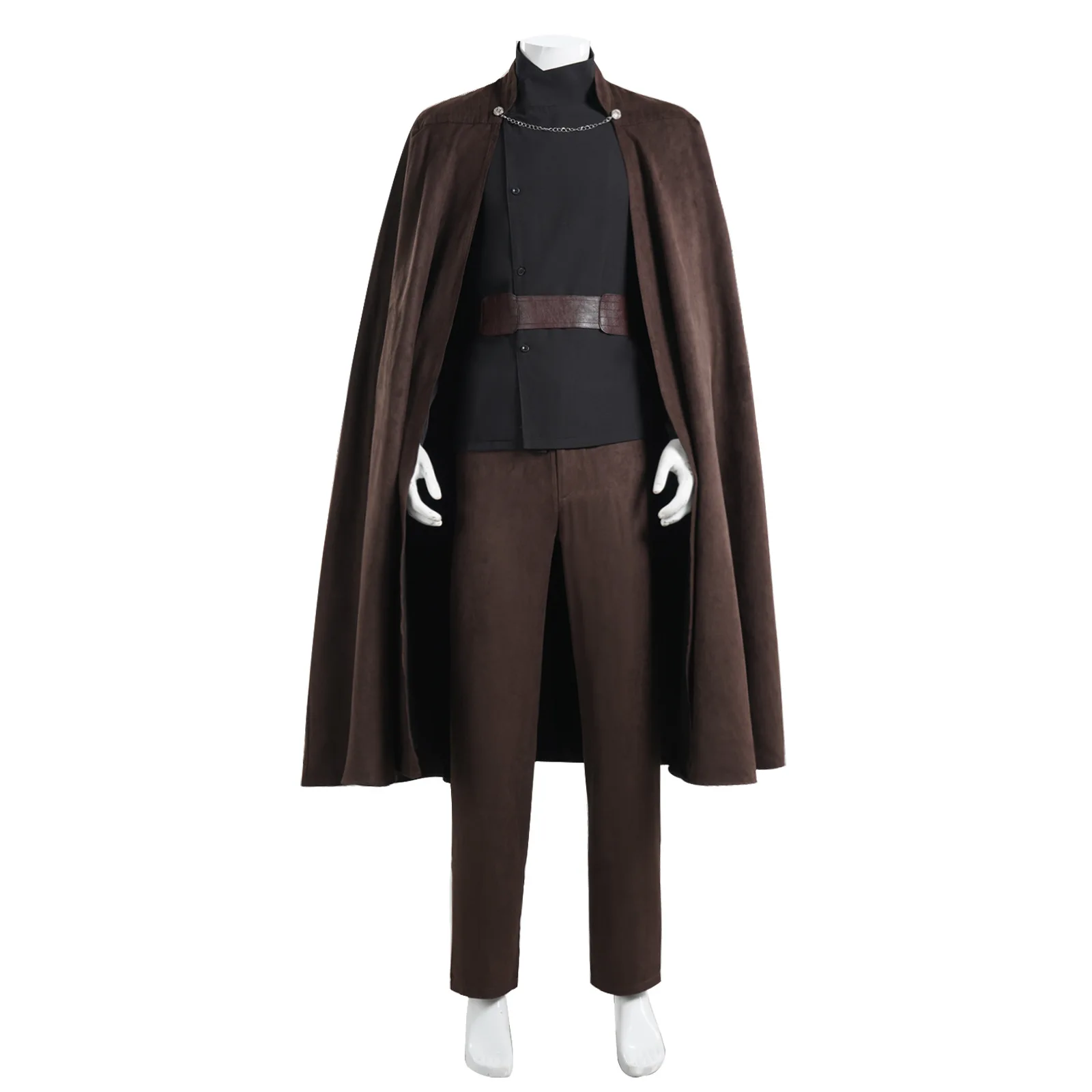 Movie Count Cosplay Dooku Costume Full Sets Brown Uniform Suits for Adult Outfit Carnival Party Performance Clothes Roleplay