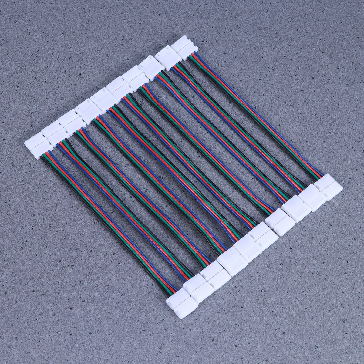 

10 Pcs LED 5050 RGB Strip Light Connector 4 Pin Conductor 10mm Wide Solderless Strip to Strip Jumper