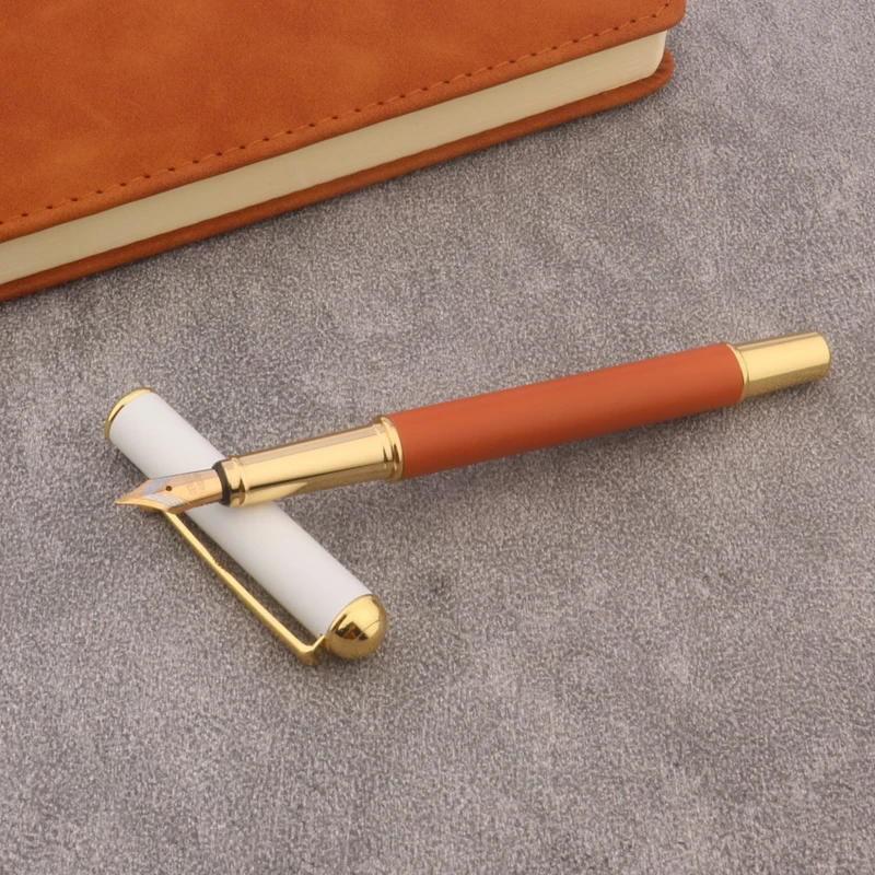 1pc Brand New Metal Fountain pen matte brown Stationery Office School Supplies Writing Gift