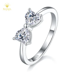 M-JAJA Moissanite Rings 1CT D VVS1 Heart Shape Diamond Ring 925 Sterling Silver Engagement Jewelry Birthday Valentine's Day Gift