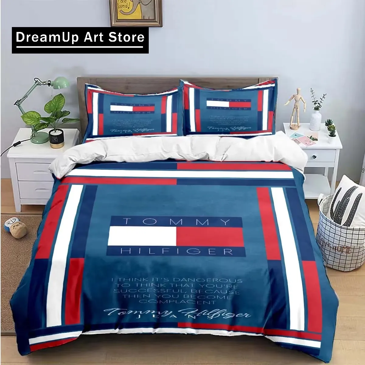 Fashion Exquisite Logo T-H Digital Printing Bedding Set Boys Girls Twin Queen Size Duvet Cover Pillowcase Bed Home Textileextile