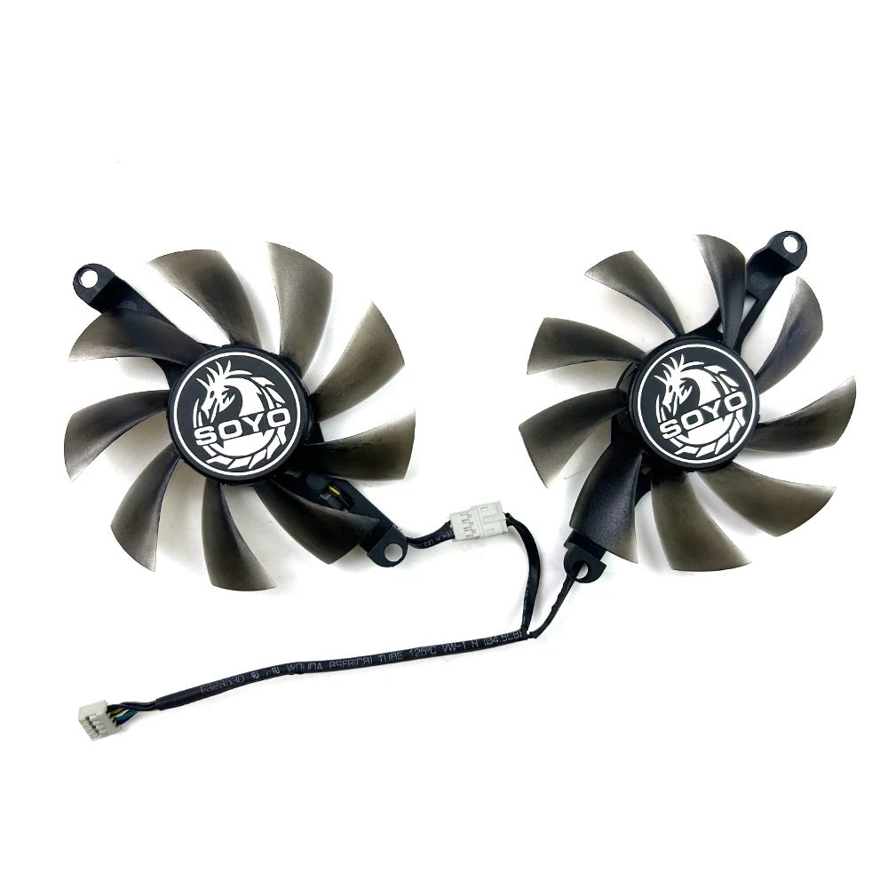 NEUER Lüfter 4PIN RX580 590 GPU Lüfter für SOYO RX580 2048SP AMD Radeon RX590 8G Grafikkarten-Ersatzlüfter