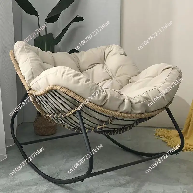 Rocking chair can sit or lie down Lazy rocking chair Balcony Household