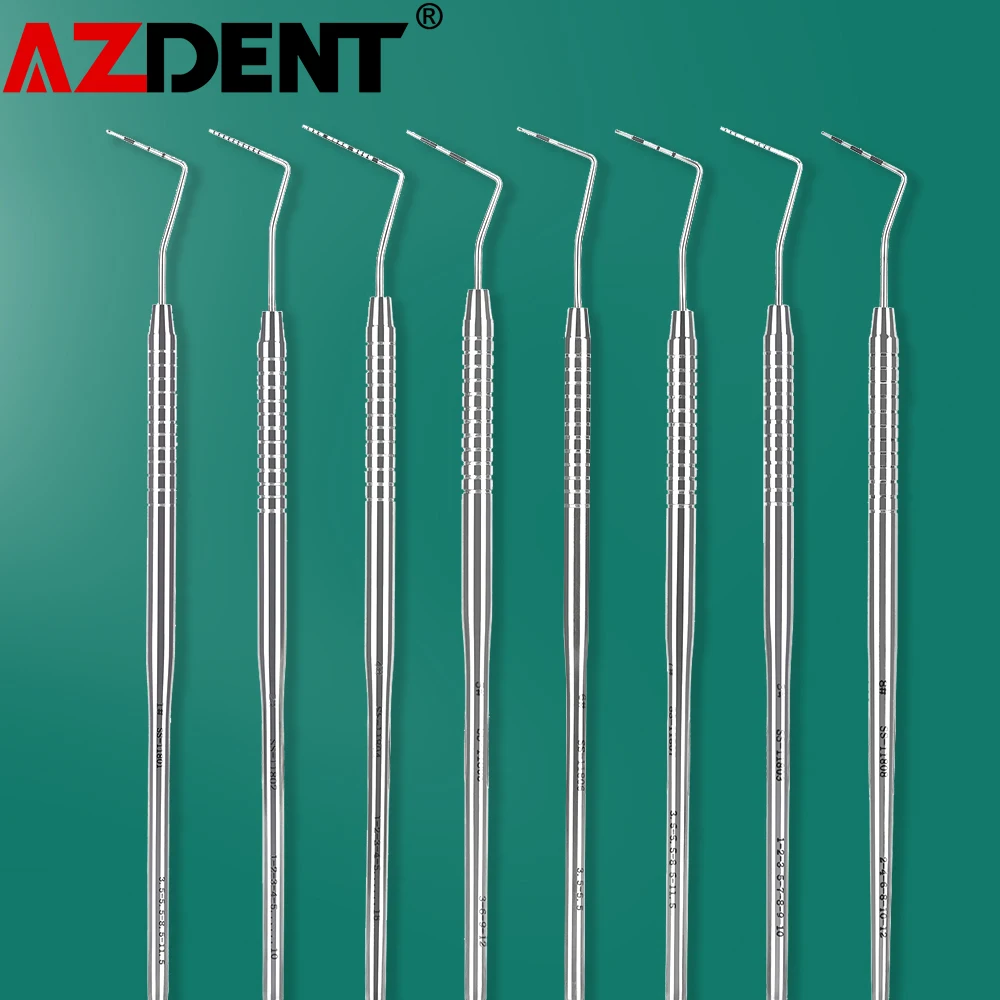 1 PC AZDENT Dental Stainless Steel Periodontal Probe With Scaler Explorer Instrument Tool Endodontic Equipment Material