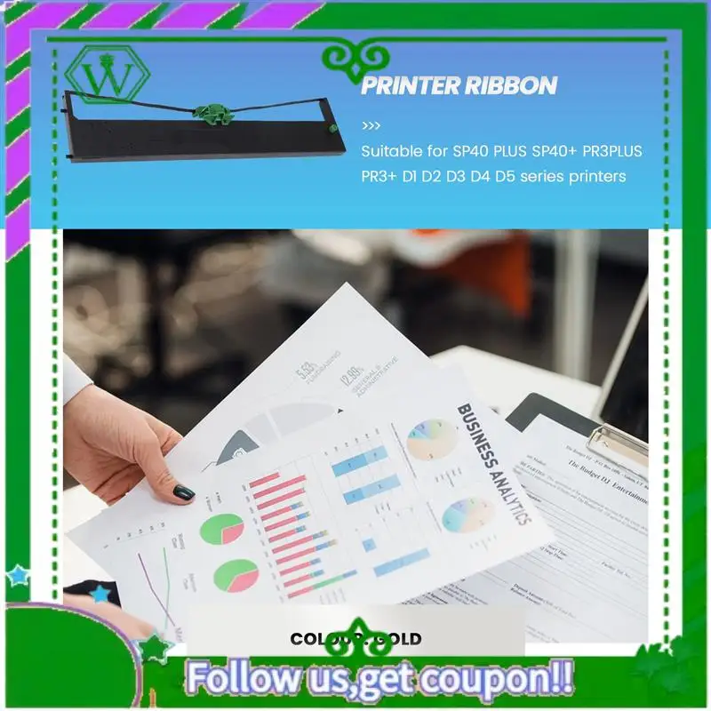 

Reliable-1 Printer Ribbon Replacement Part For Compuprint SP40 PLUS SP40+ PR3PLUS PR3+ D1 D2 D3 D4 D5 Series Printers