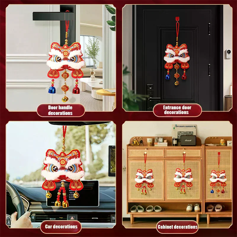 2026 Capodanno di buon auspicio Leone Risveglio Ciondolo Campana Ornamento che celebra il Capodanno lunare del cavallo