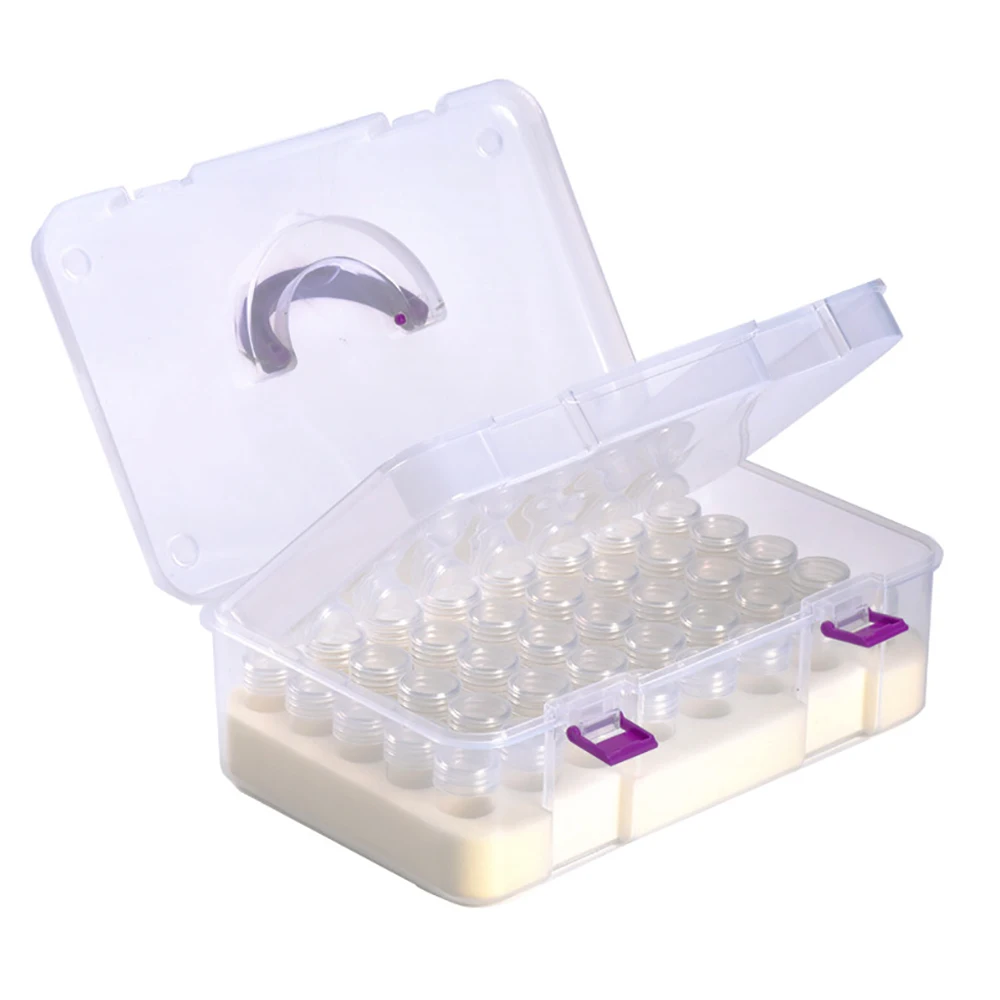 

Аксессуары для чемодана с алмазной живописью, 40-банки, художественные материалы, точка клея, пластиковый контейнер, карандаш для вышивки, органайзер для шитья, ручки