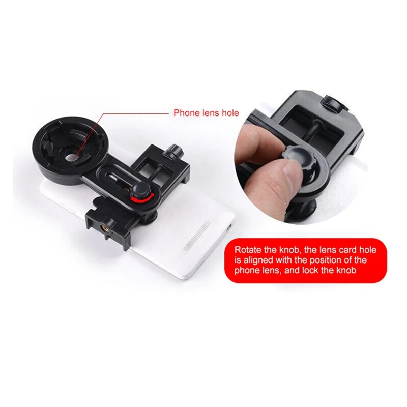 Accesorios para telescopio de binoculares, adaptador de conector, Clip compatible con soporte para teléfono móvil para observación de soporte Binocular