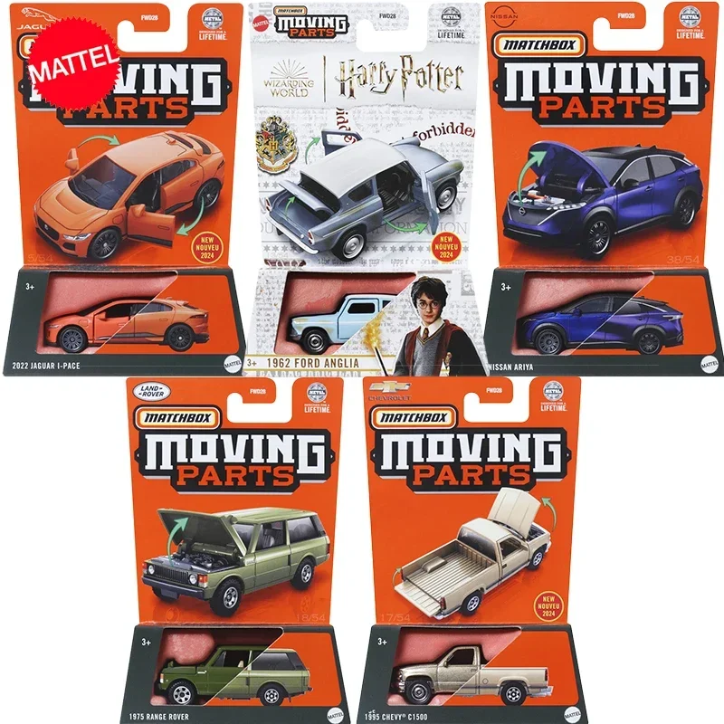 Mattel-coche Matchbox Original para niños, piezas móviles de Harry Potter, Ford Anglia, Jaguar, Nissan Ariya, modelo de vehículo, juguetes para