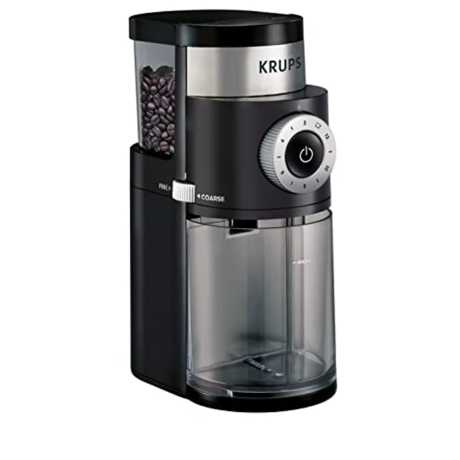 

Precision Burr Coffee Grinder: 12 Settings 8 oz Ccity for Drip French Press Espresso Pour Over Cold Brew - Stainless Steel 110W