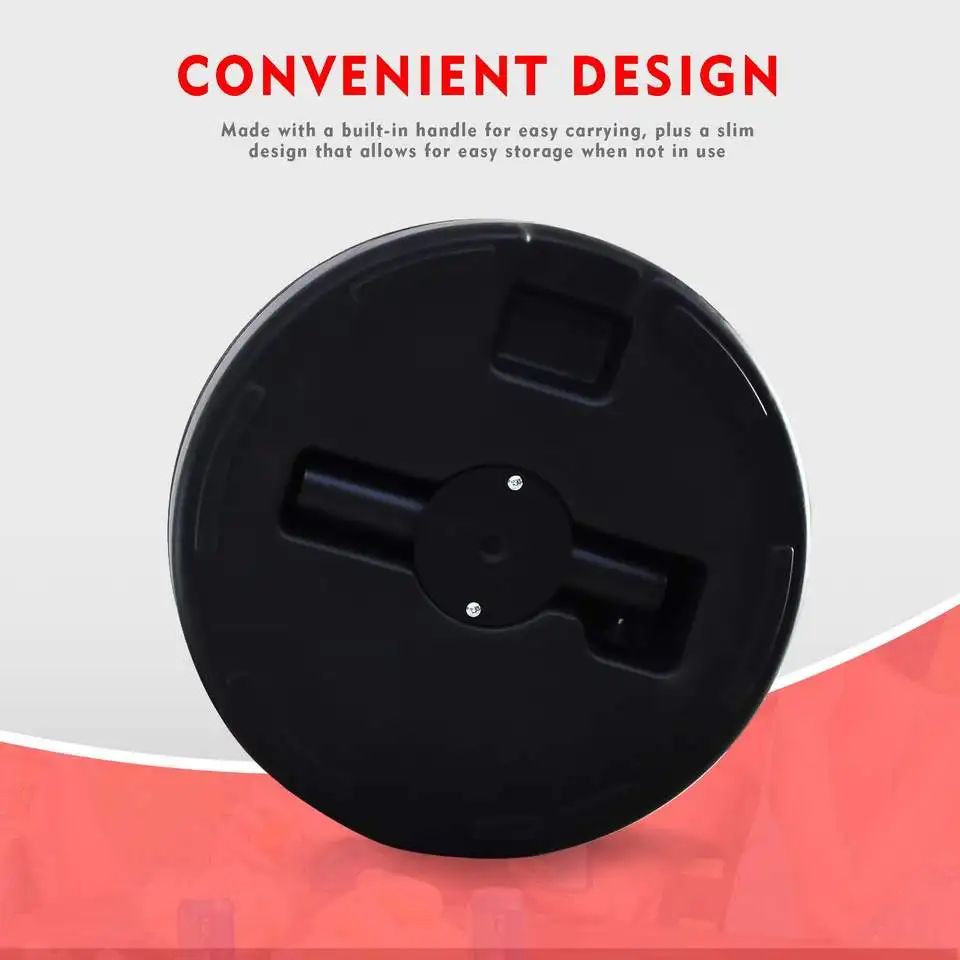 46LBS 20 Inch Round Water Fillable Umbrella Base Sturdy Plastic Windproof Parasol Stand for Balcony Lawn Courtyard Outdoor Use