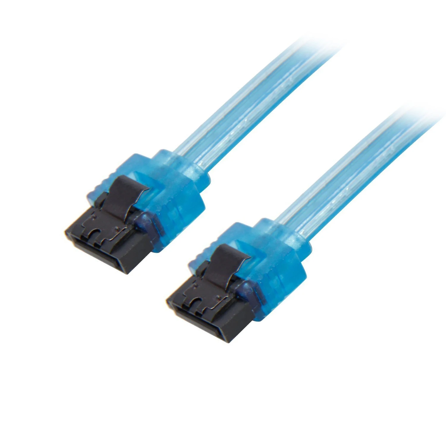 Cable SATA de 6 Gb/s, efecto de brillo UV, 90 grados a 180 grados, Cable de datos SATA III de 6 Gb/s con pestillo, rojo UV, UV azul, verde UV