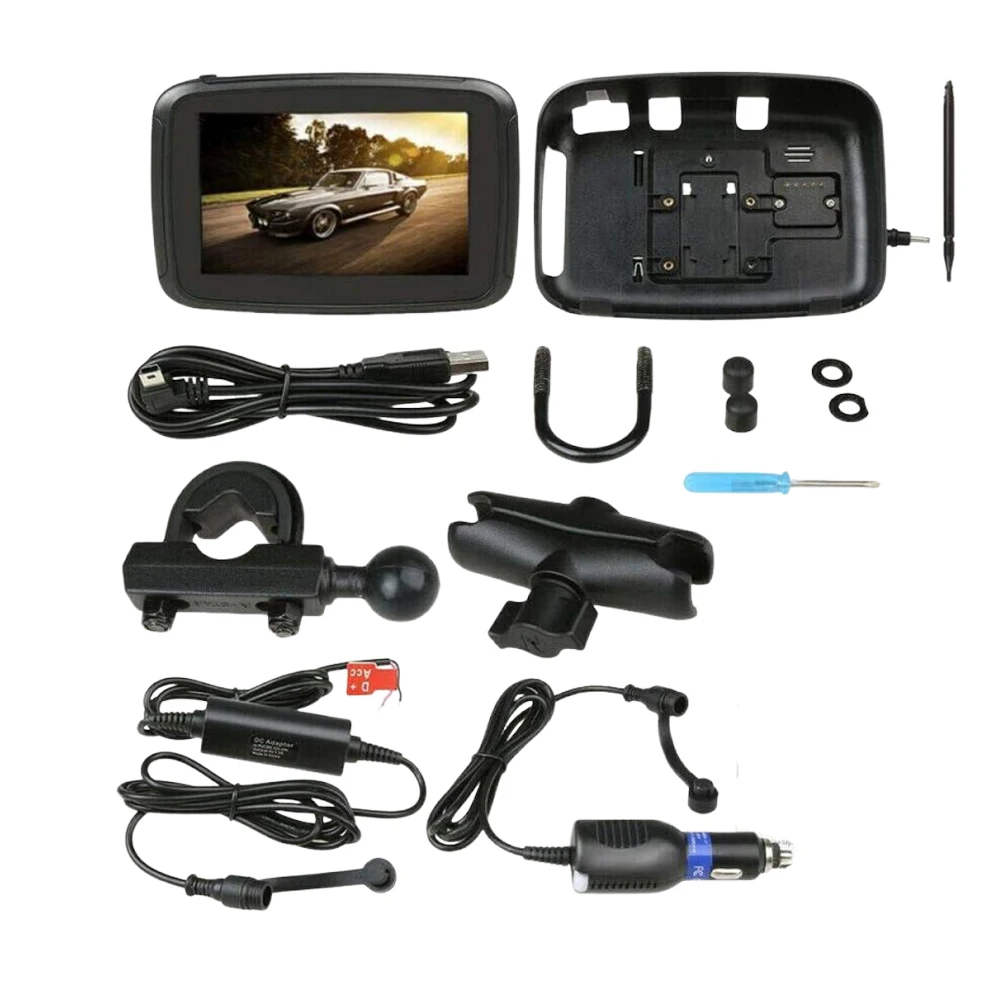 SAT NAV with 5-Inch TFT Android 6.0 Bluetooth Car GPS Navigation 1 GB DDR 16 GB Flash For most motorcycles cars trucks RVs