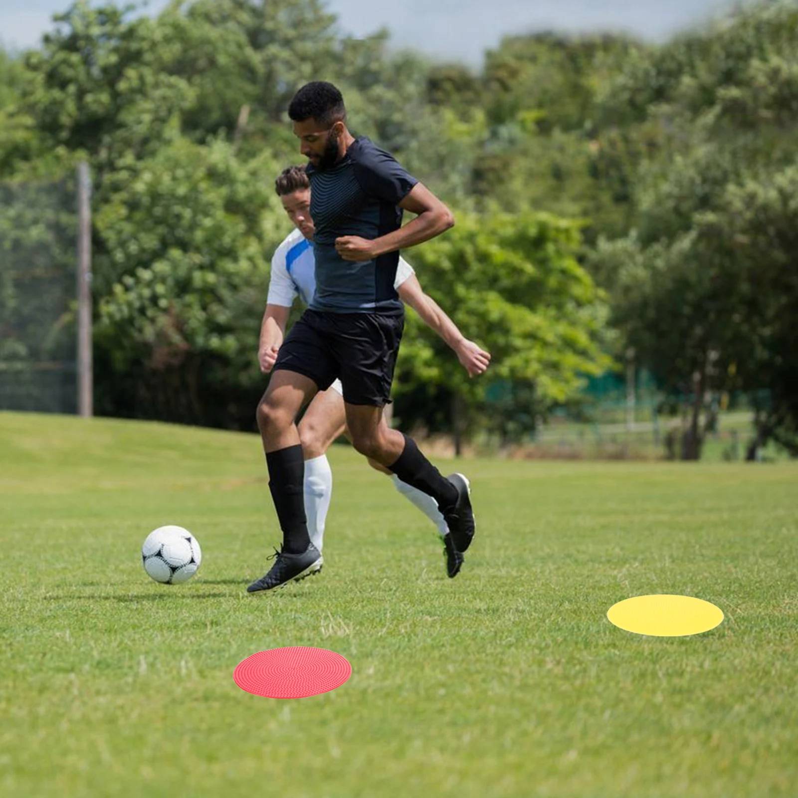 

6pcs Field Marking Line Soccer Training Sign Discs Durable Football Marker Plates for Sports Grounds Party Events Practical