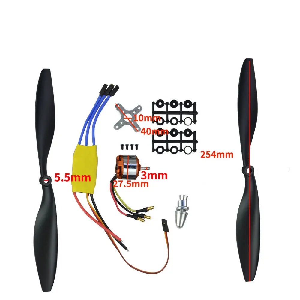 A2212 1000KV Bürstenloser Außenläufermotor 30A Bürstenloser Regler 1045Prop Quad-Rotor für DIY RC Flugzeuge Quadcopter Hexacopter Multiroto