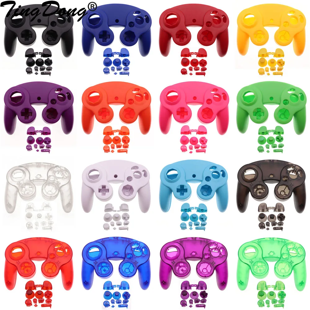 

For NGC Controller Replacement Front Back Shell Case With ABXY L R Z Dpad Button mushroom cap For Gamecube Handle Accessories