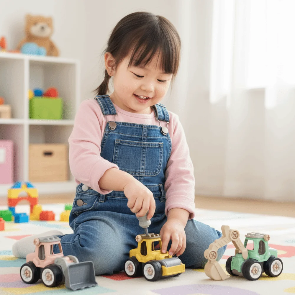 Removable Screw Assembly DIY Disassembly Engineering Car Children Gits Disassembly Function Nut Assembly Puzzle Excavator