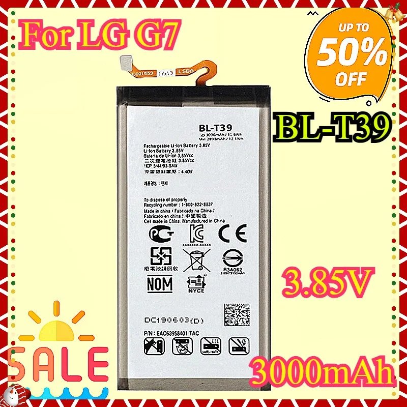 New High quality Replacement Battery BL-T39 For LG G7 ThinQ Q7 G710 Q7+ LMQ610 G7+ ThinQ  Phone Batteries 3000mAh