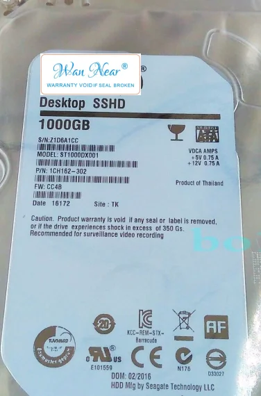 

For 3.5 7200 1T 8G SSHD ST1000DX001