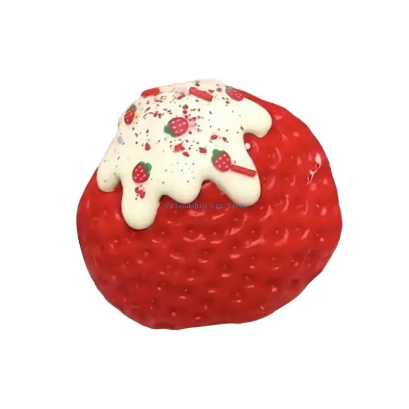F1CB Creative Squeeze Toy Stress Toy Simulation Squeeze Strawberry Squeeze Maltose Photo Props Large Strawberry for Student