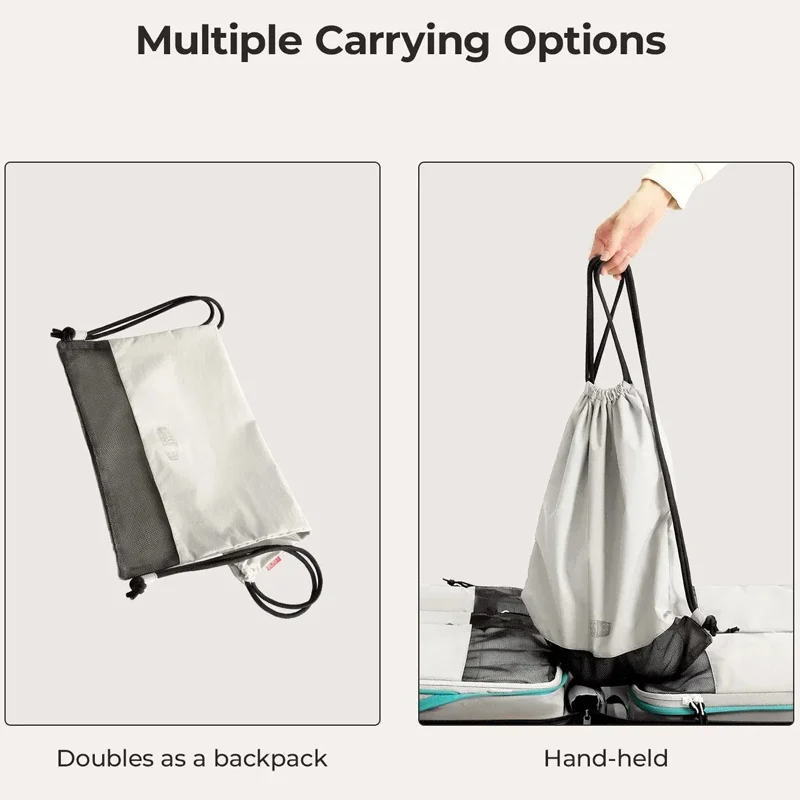BAGSMART Kompressions-Verpackungswürfel, erweiterbares Reiseset, Aufbewahrungstasche, 6-teilig, Reise-Organizer, Gepäck, Koffer – Detail 5