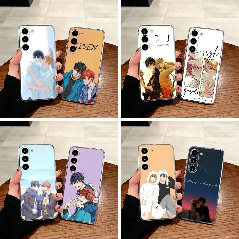 Given- BL- Anime Ritsuka Mafuyu Sato Clear Soft Silicone Phone Case for Samsung Galaxy A71, A70, A52, A51, A40, A30