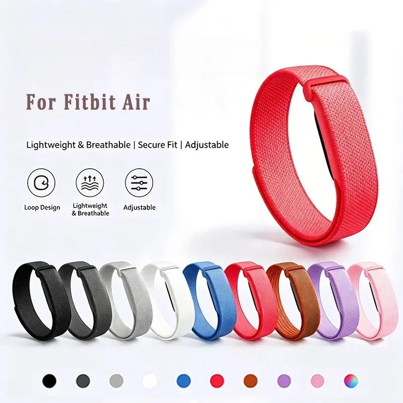 Nylon Braided Watch Strap For Google Fitbit Air Sports Loop Bracelet Breathable Band Wristband For Google Fitbit Air Accessories